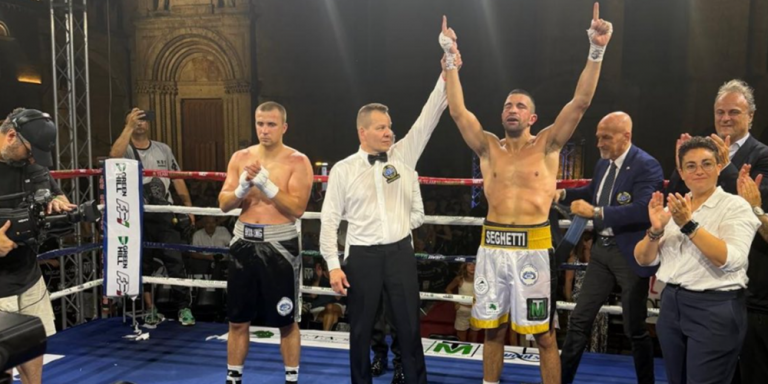 Seghetti costringe Numanovic al ritiro in sette round e conquista il Titolo EBU Silver